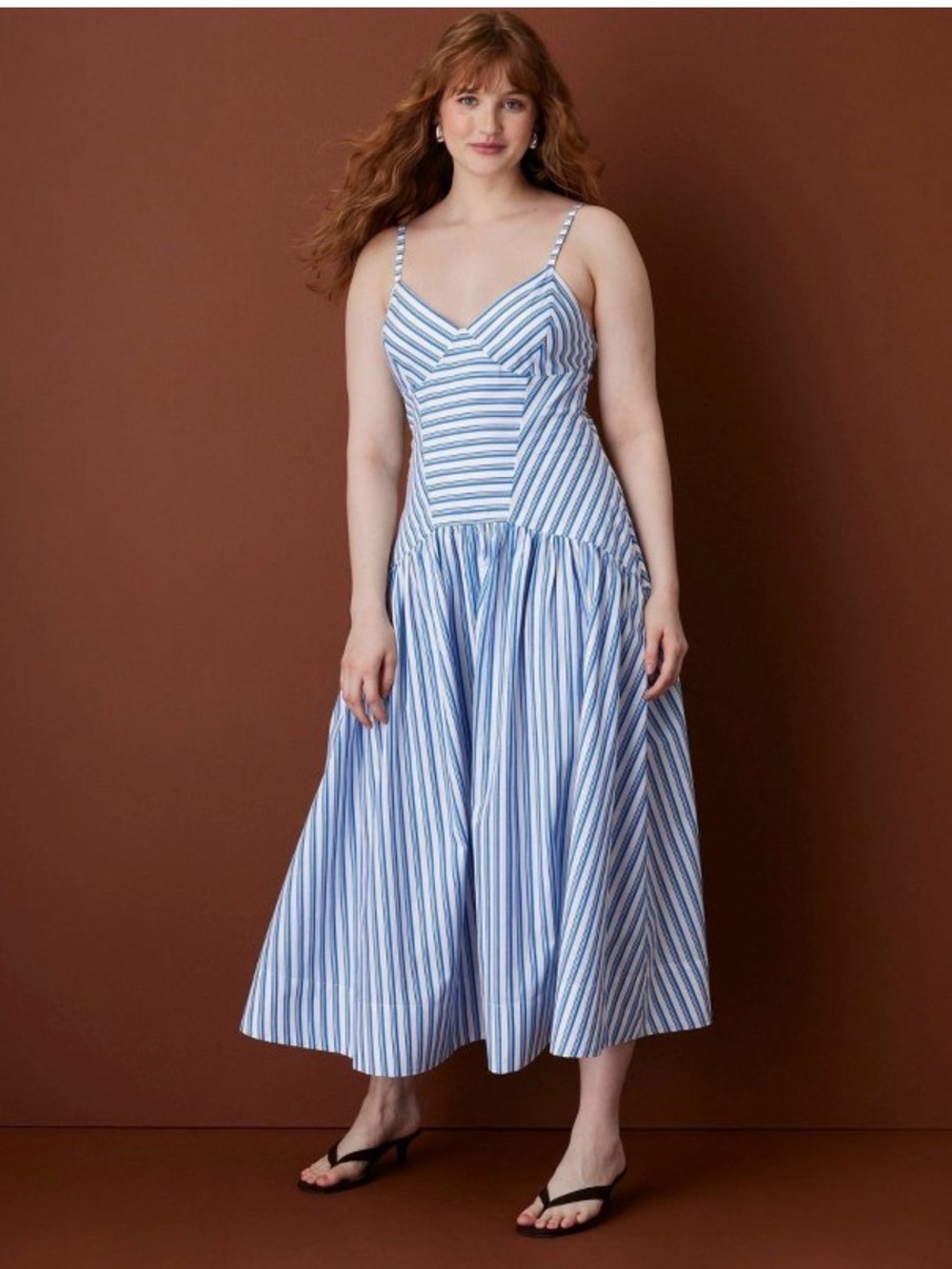 Sleeveless Striped Drop-Waist Midi Dress from Rosie Assoulin x Target